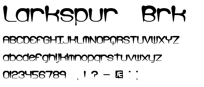Larkspur -BRK- font